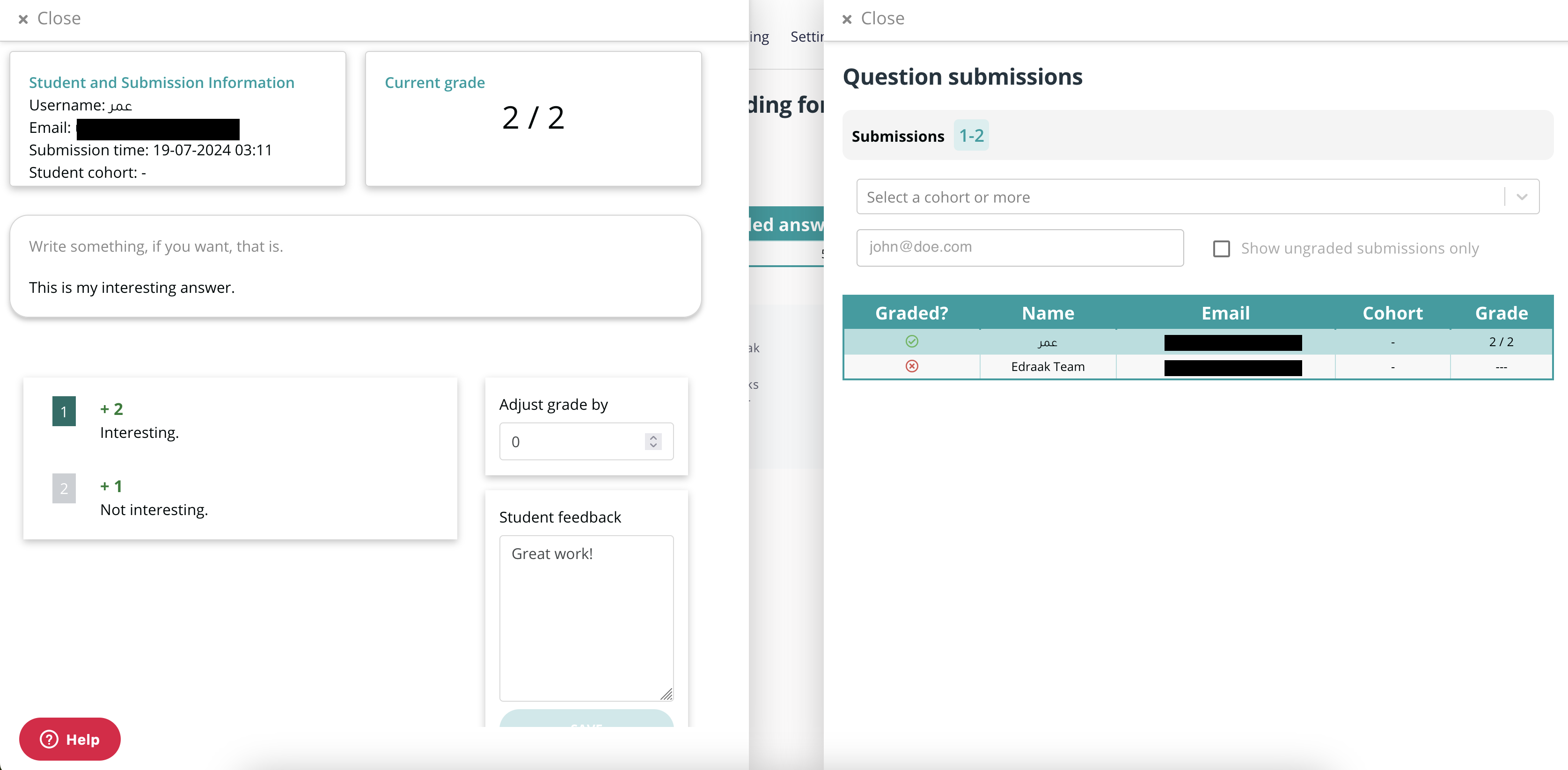 Grading using Rubrics